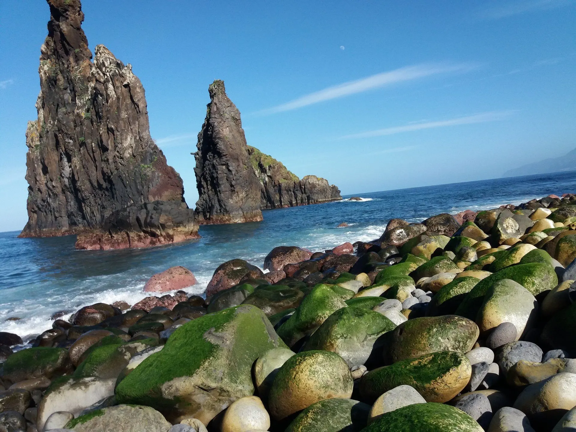 Rocks and pebbles on the coast